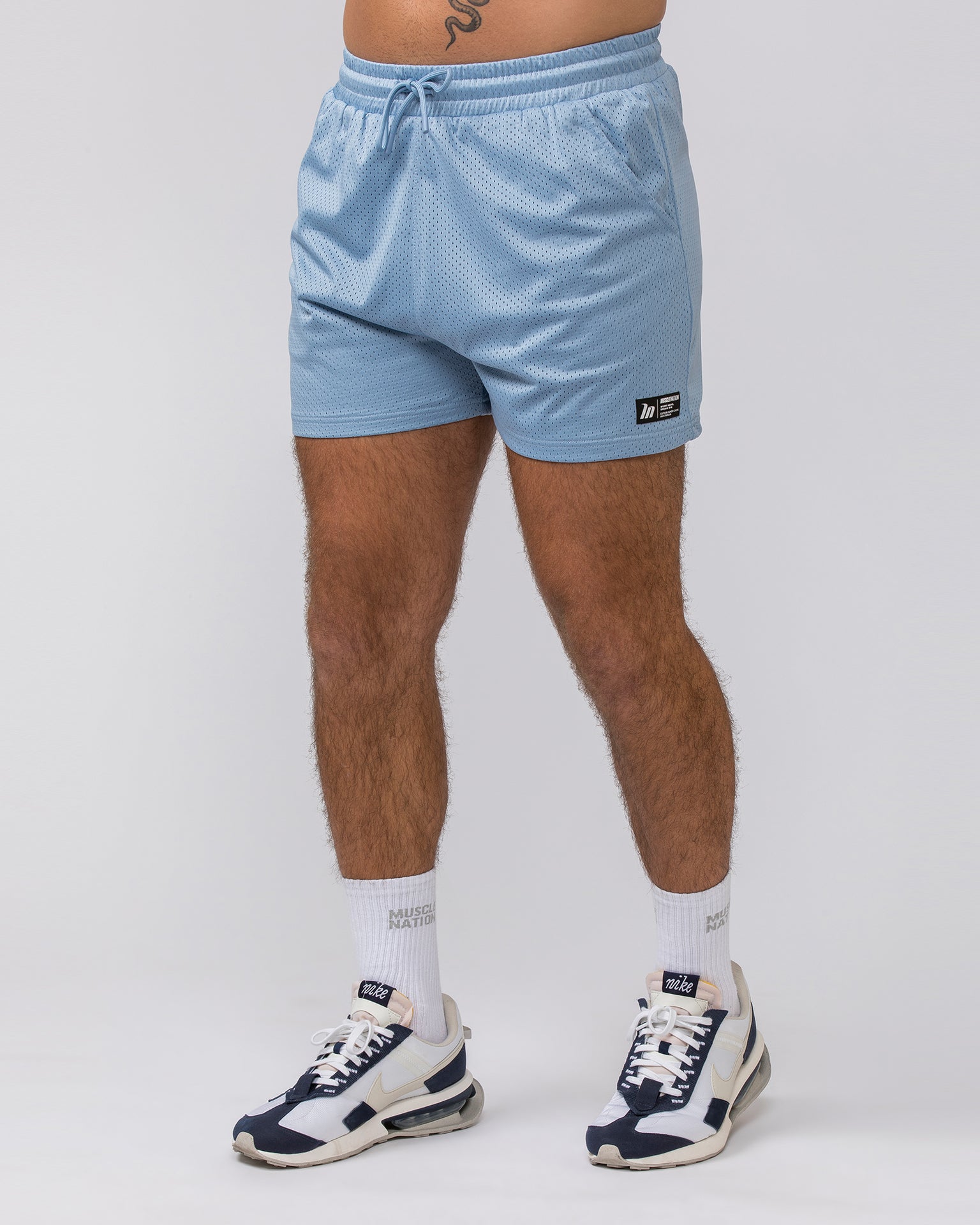 Muscle Nation Gym Shorts Lay Up 3.5'' Shorts - Sky Blue