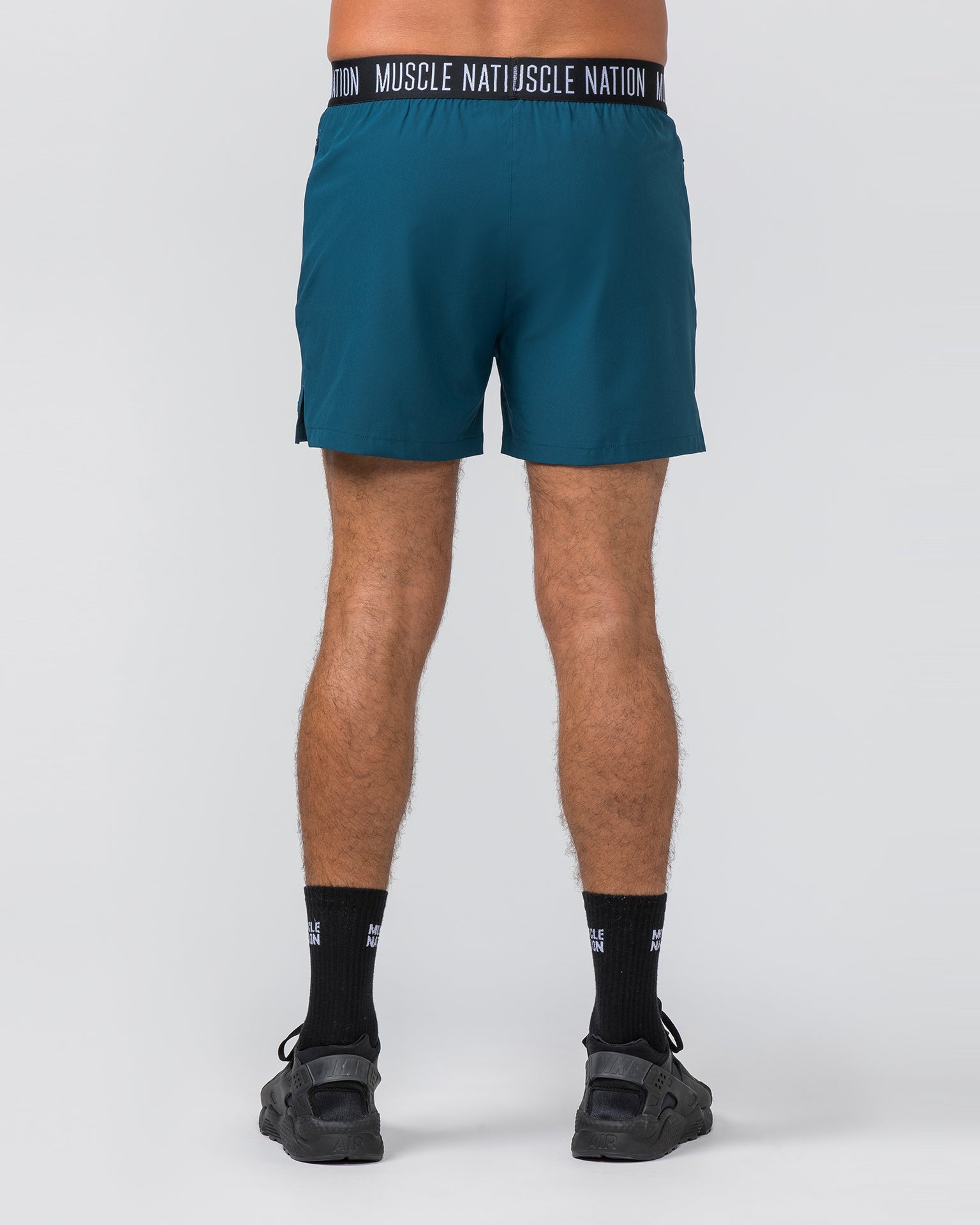 Muscle Nation Gym Shorts Level Up Training 4'' Shorts - Tidal Teal