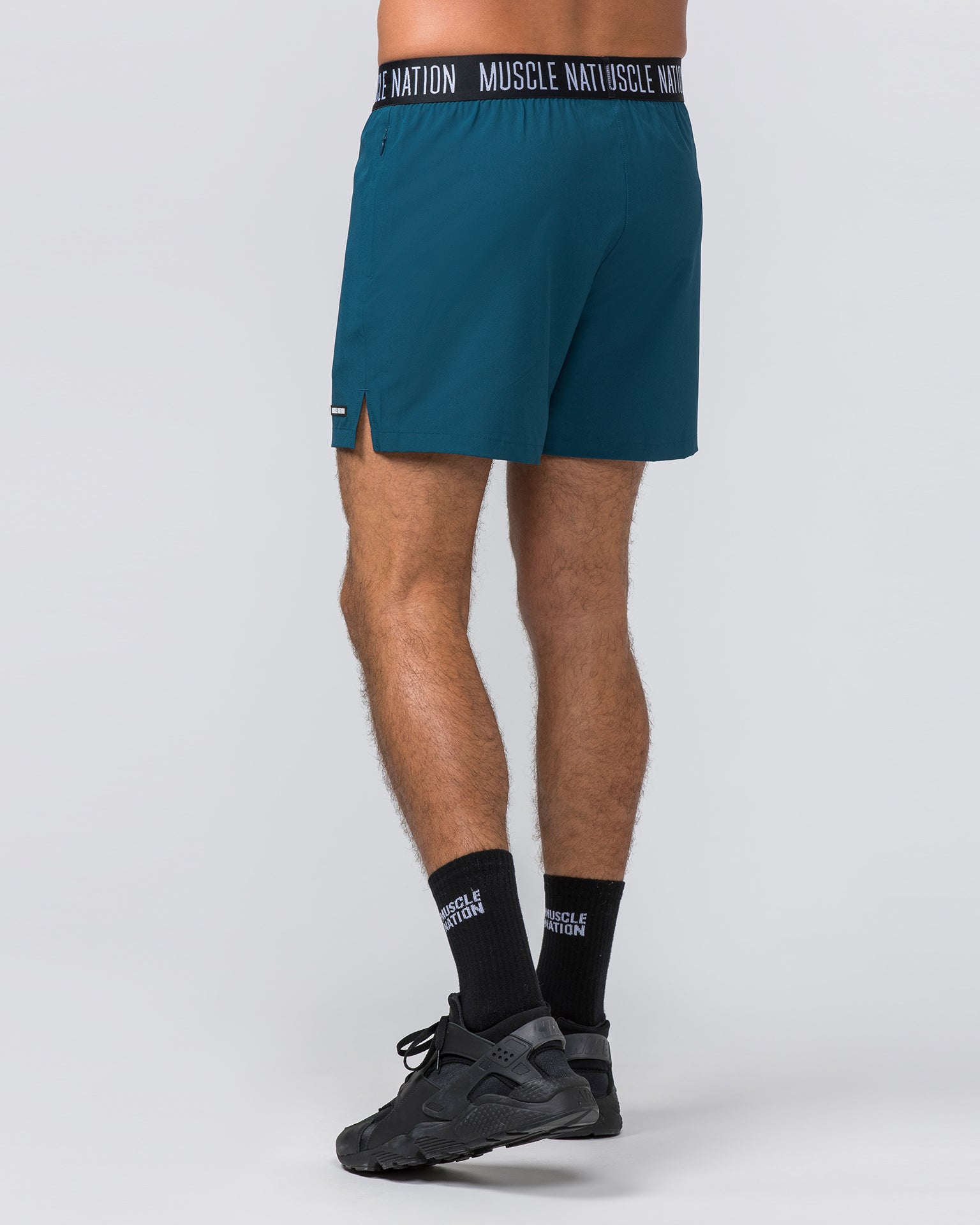 Muscle Nation Gym Shorts Level Up Training 4'' Shorts - Tidal Teal