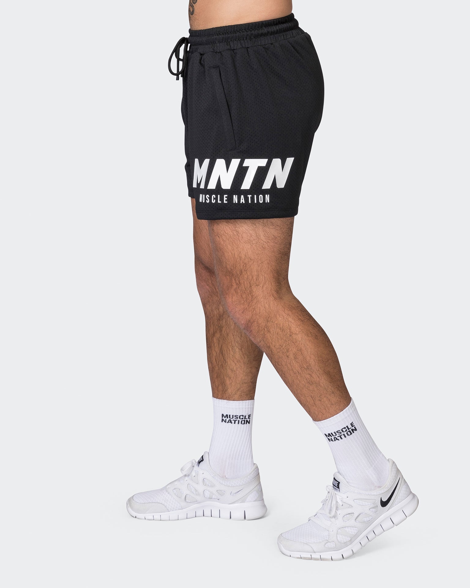 Muscle Nation Gym Shorts MNTN Lay Up 3.5" Shorts - Black