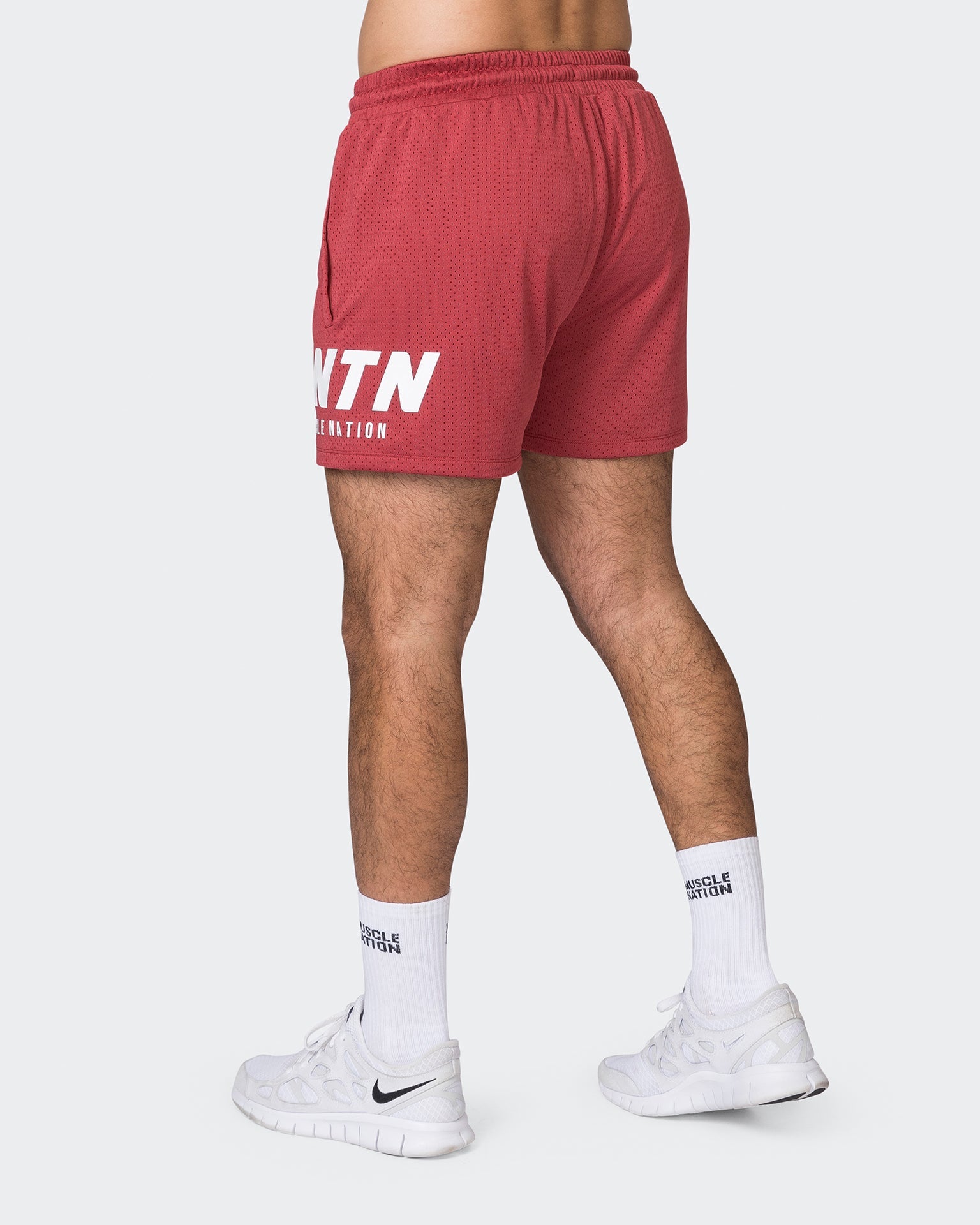 Muscle Nation Gym Shorts MNTN Lay Up 3.5" Shorts - Dusty Red