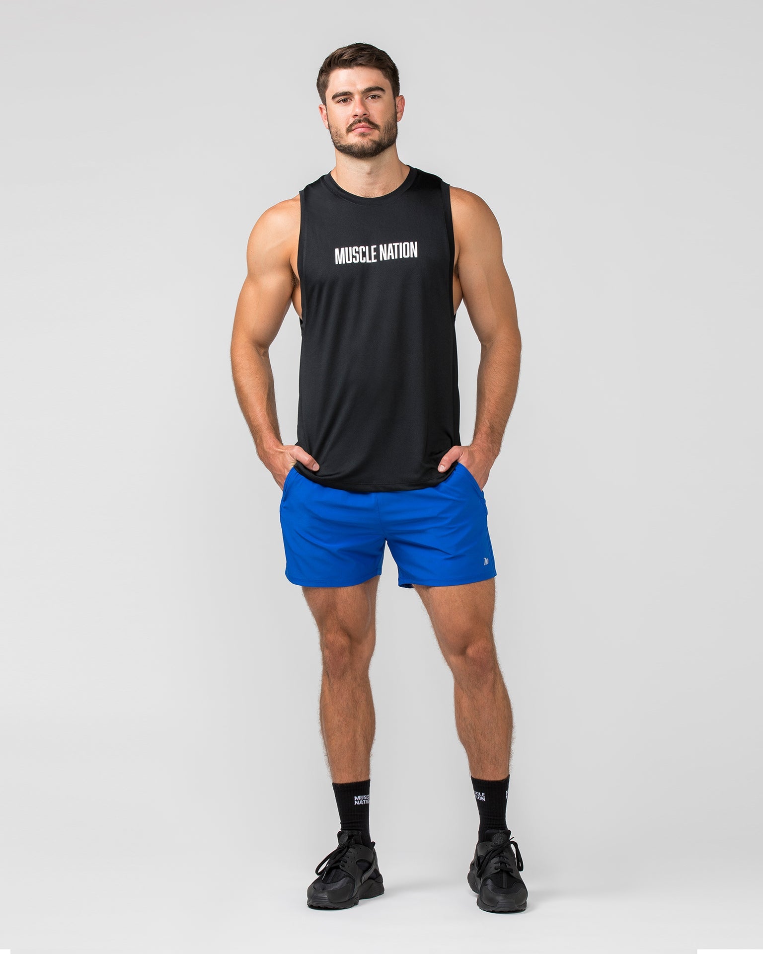 Muscle Nation Gym Shorts New Heights 4'' Shorts - Bondi Blue