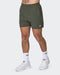 Muscle Nation Gym Shorts New Heights 4" Shorts - Dark Khaki