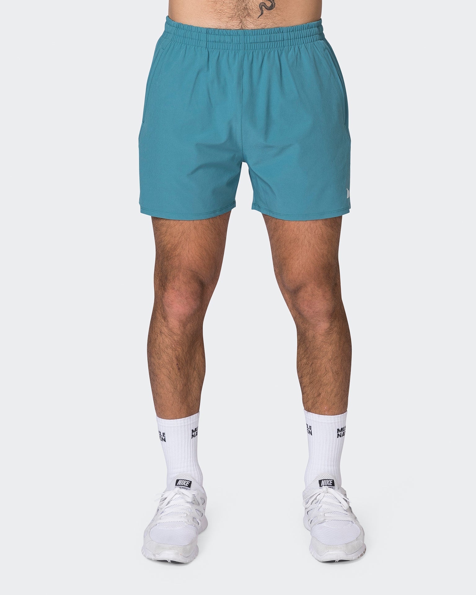 Muscle Nation Gym Shorts New Heights 4'' Shorts - Light Harbour