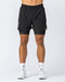Muscle Nation Gym Shorts Replay 3" Shorts - Black/Black