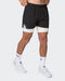 Muscle Nation Gym Shorts Replay 3" Shorts - Black/Travertine