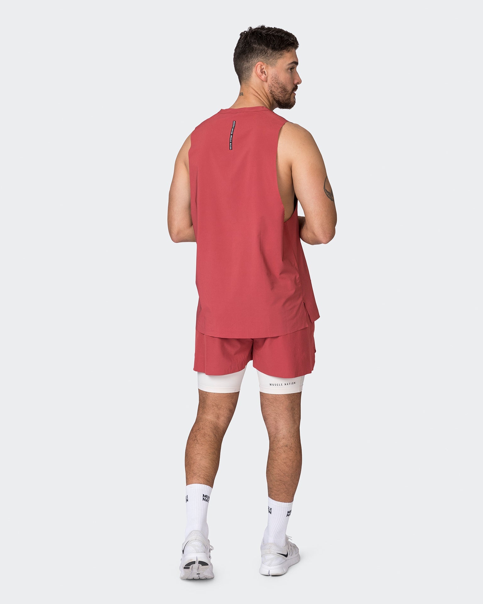 Muscle Nation Gym Shorts Replay 3" Shorts - Dusty Red