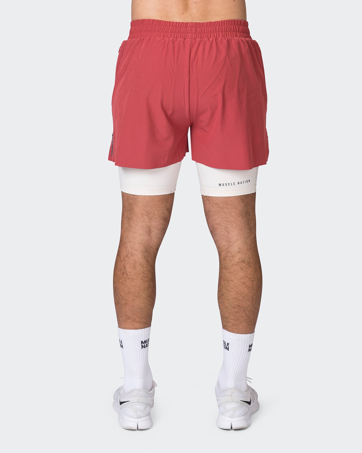Muscle Nation Gym Shorts Replay 3" Shorts - Dusty Red