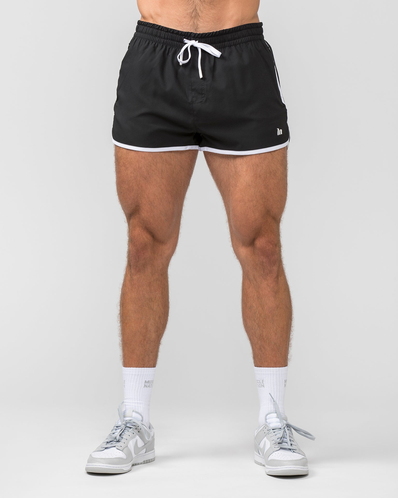 Muscle Nation Gym Shorts Retro Shorts - Black
