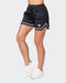 Muscle Nation Gym Shorts Womens Grand Slam Basketball Shorts - Black