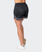 Muscle Nation Gym Shorts Womens Grand Slam Basketball Shorts - Black
