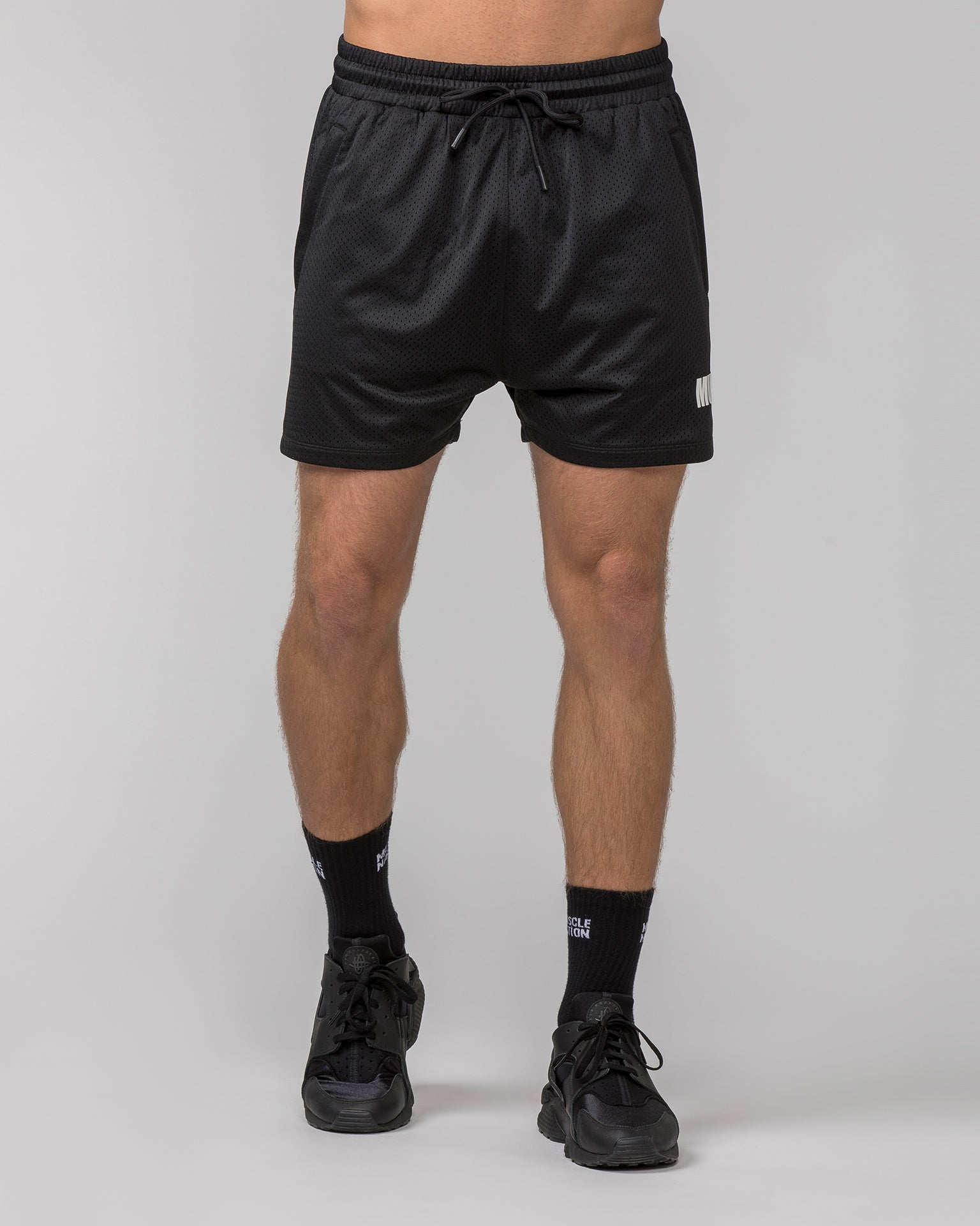 Muscle Nation Gym Shorts Worldwide Lay Up 3.5'' Shorts - Black