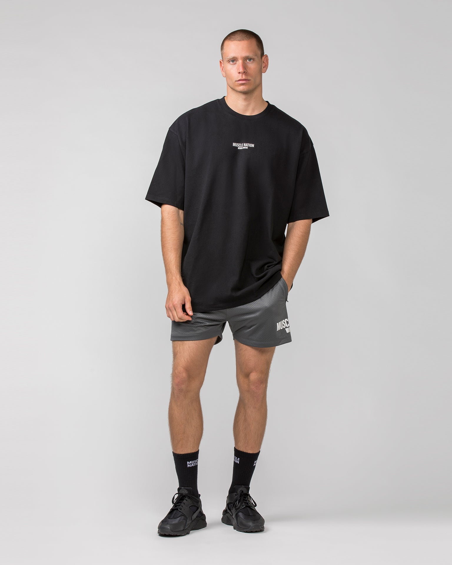 Muscle Nation Gym Shorts Worldwide Lay Up 3.5'' Shorts - Tornado