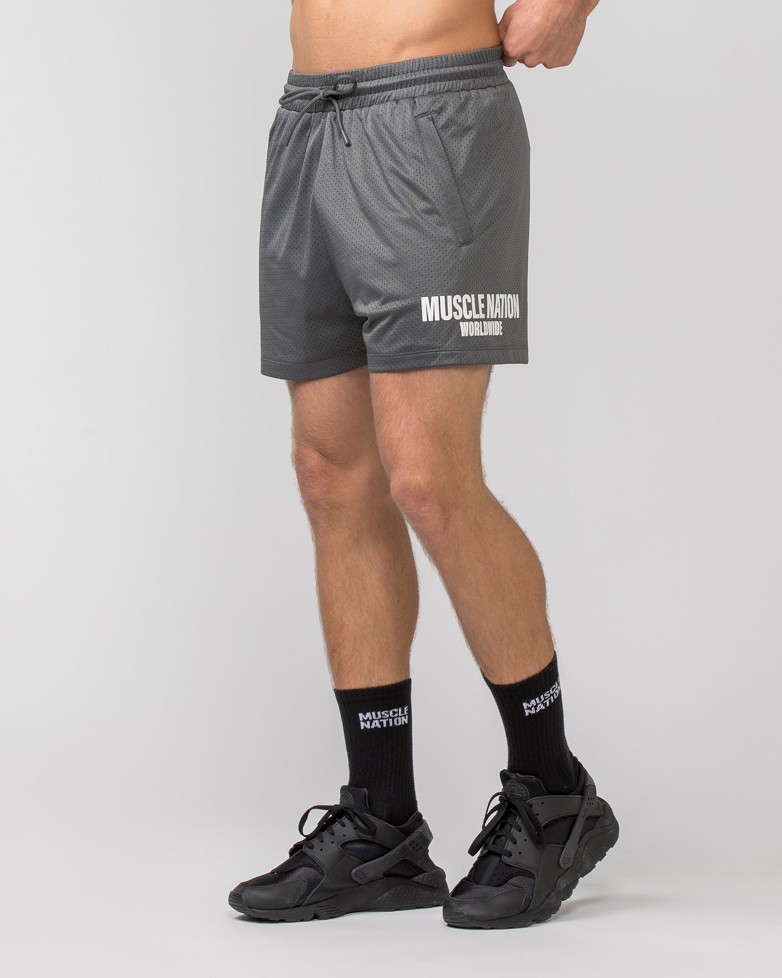 Muscle Nation Gym Shorts Worldwide Lay Up 3.5'' Shorts - Tornado