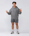 Muscle Nation Hoodies Lee Lem Cropped Hoodie - Washed Platinum Grey