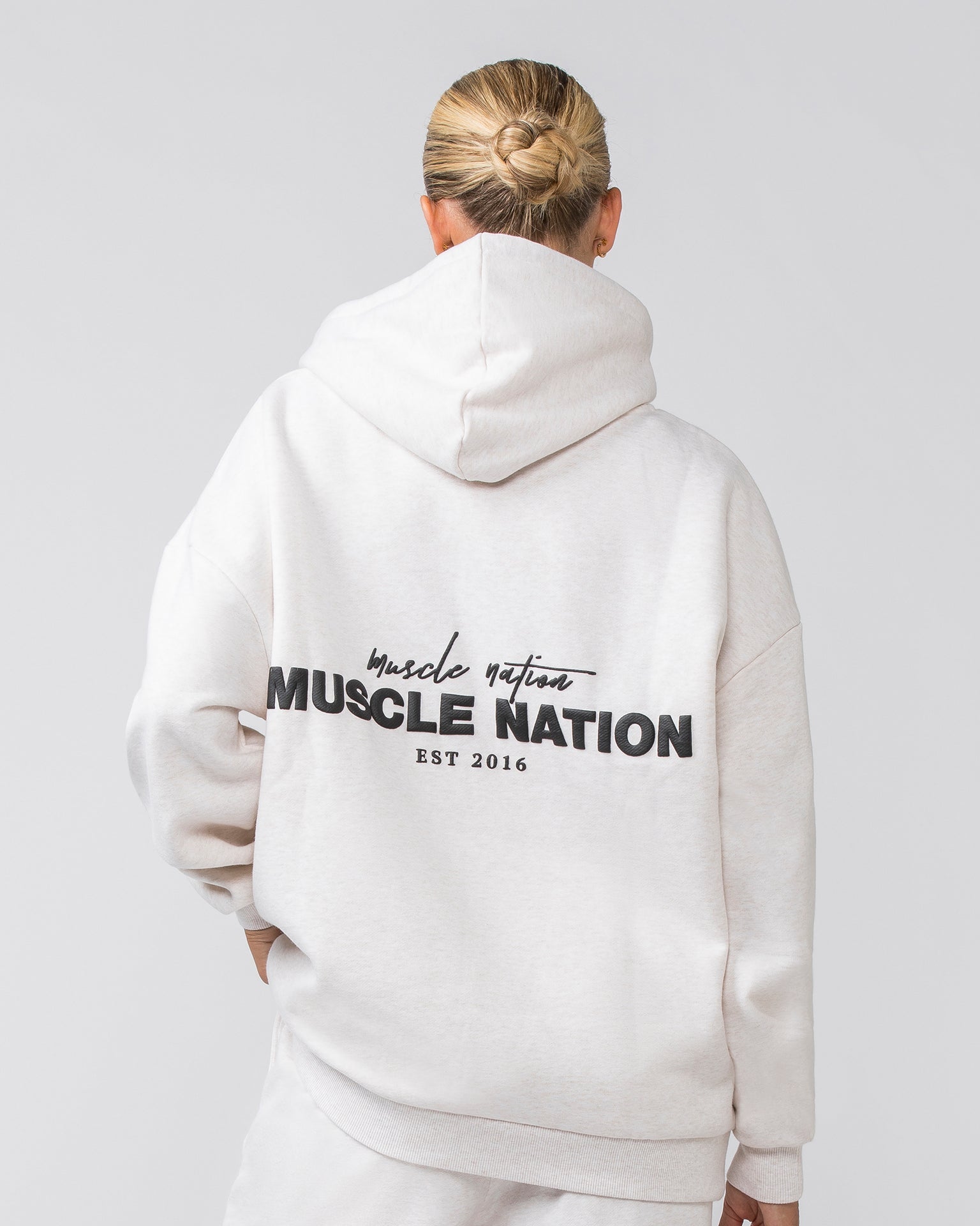 Muscle Nation Hoodies Timeless Oversized Hoodie - Dew Marl