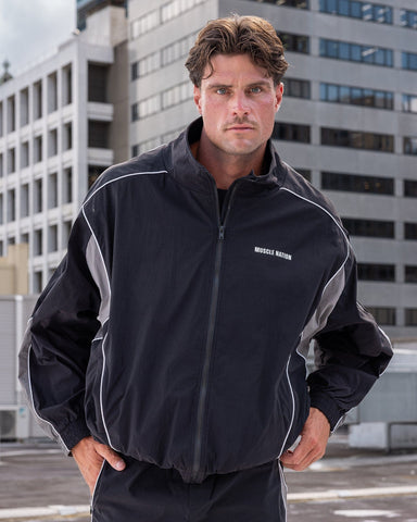 Muscle Nation Jackets Command Windbreaker Zip Through - Black