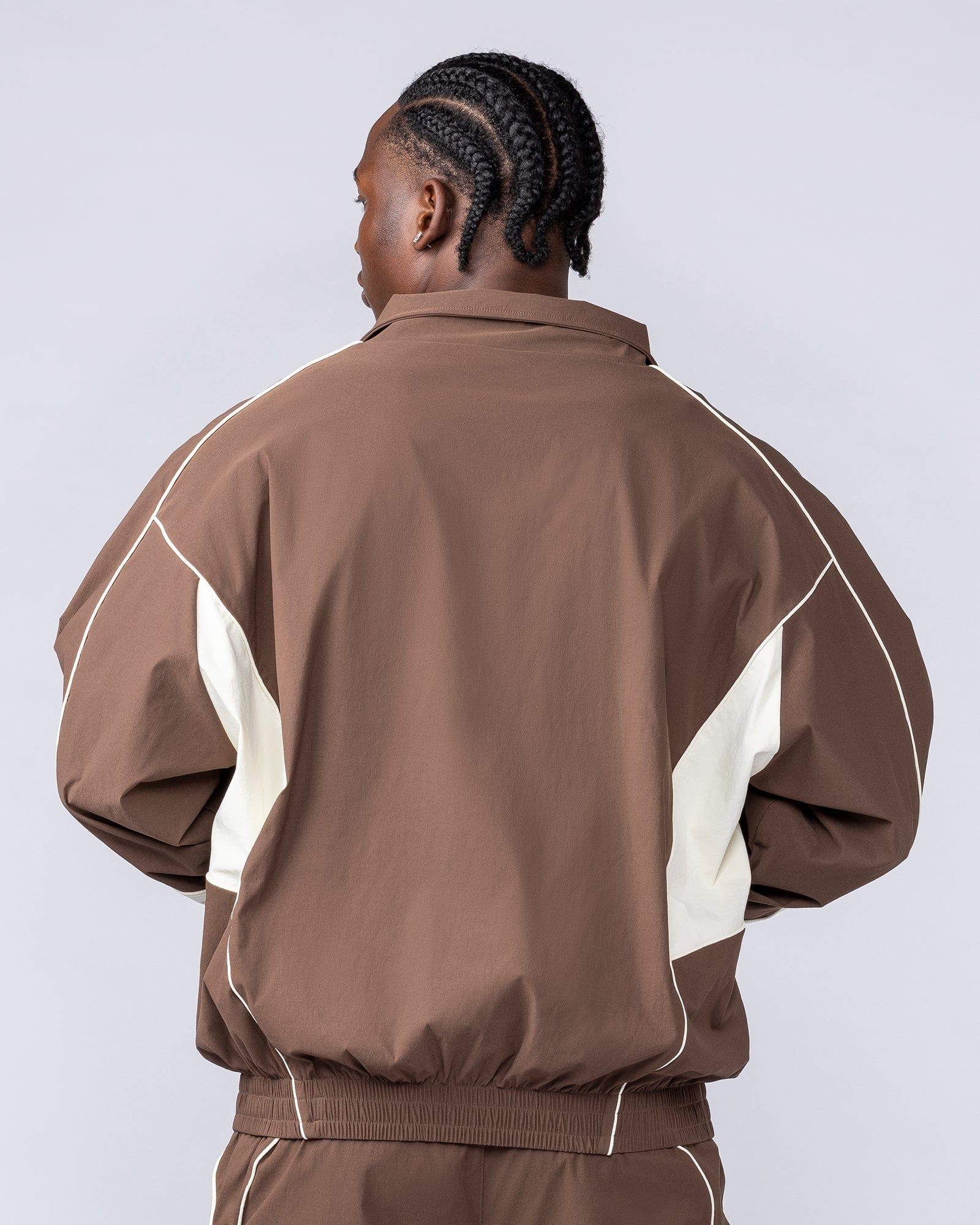 Muscle Nation Jackets Command Windbreaker Zip Through - Brown