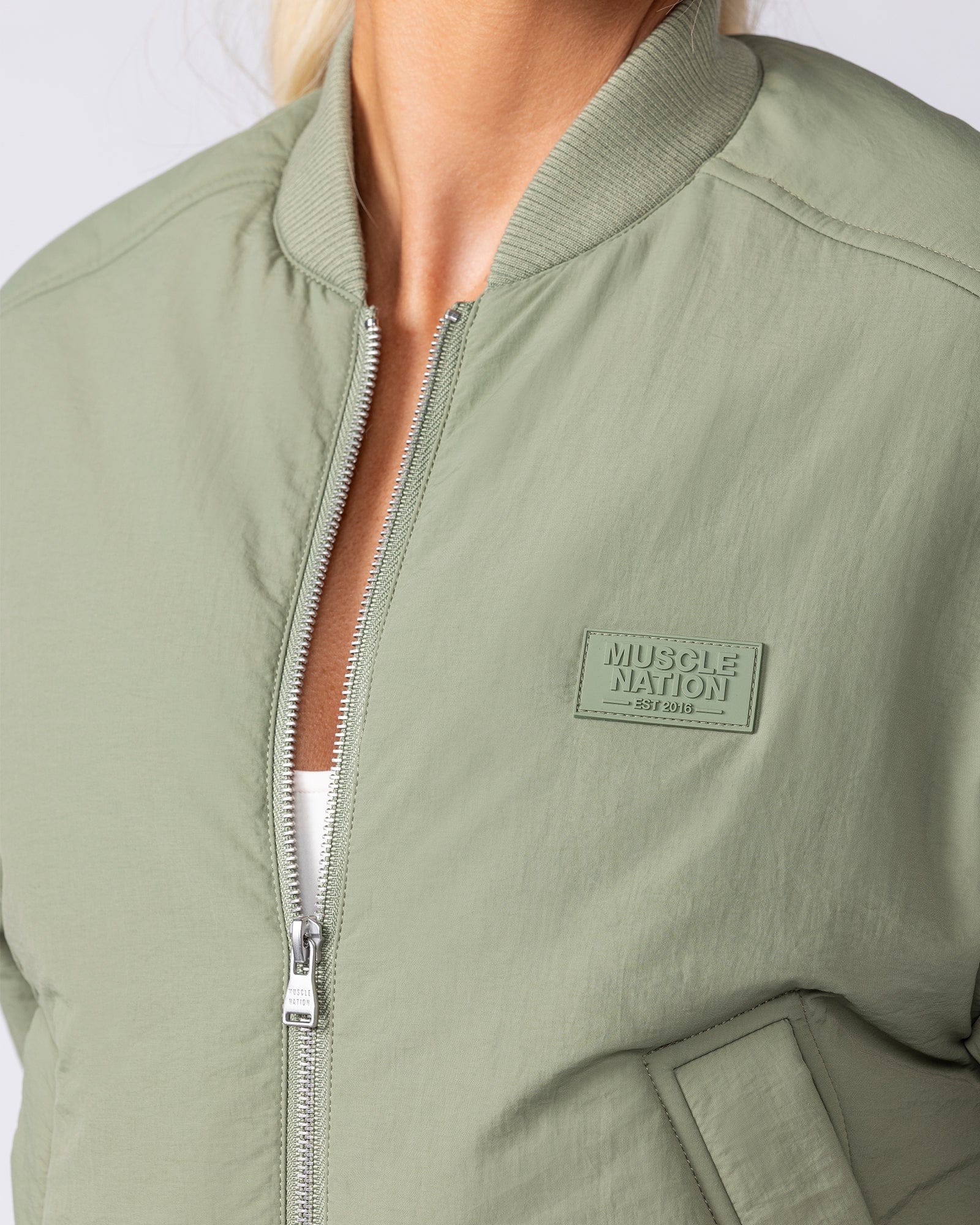 Muscle Nation Jackets Pursuit Bomber Jacket - Muted Khaki