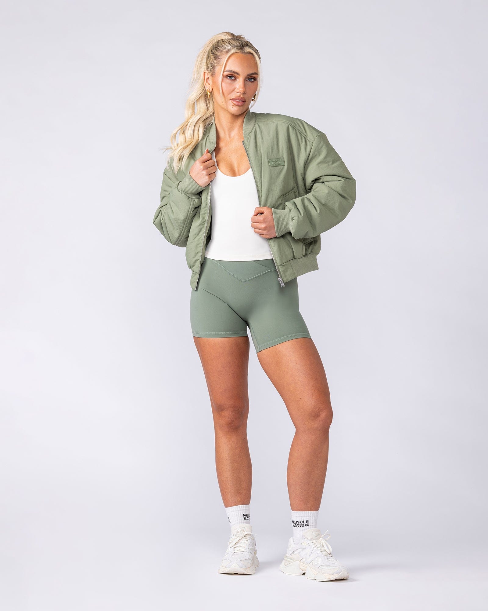 Muscle Nation Jackets Pursuit Bomber Jacket - Muted Khaki