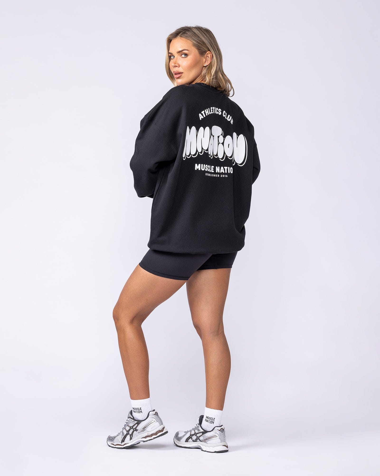 Muscle Nation Jumpers & Hoodies Bubble Oversized Pullover - Black