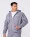 Muscle Nation Jumpers & Hoodies Essential Zip Hoodie - Cement