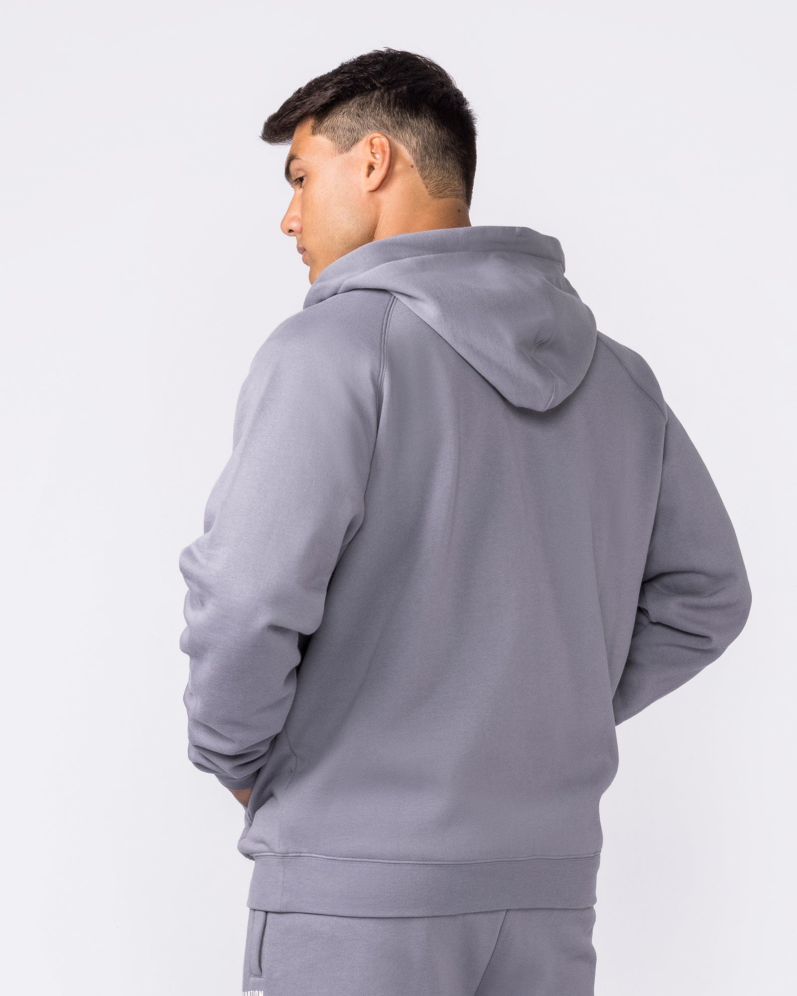 Muscle Nation Jumpers & Hoodies Essential Zip Hoodie - Cement