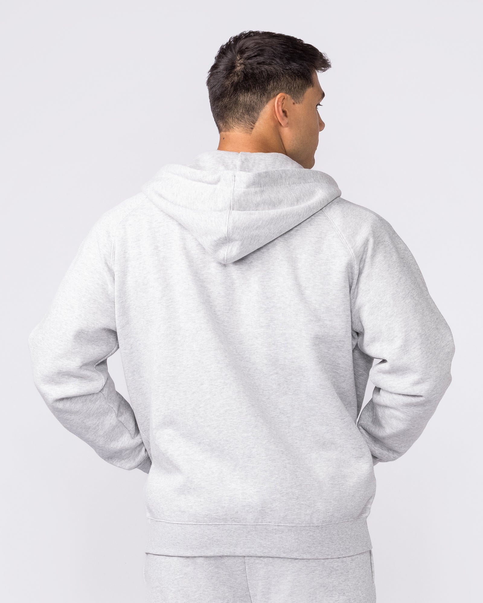 Muscle Nation Jumpers & Hoodies Essential Zip Hoodie - Grey Marl