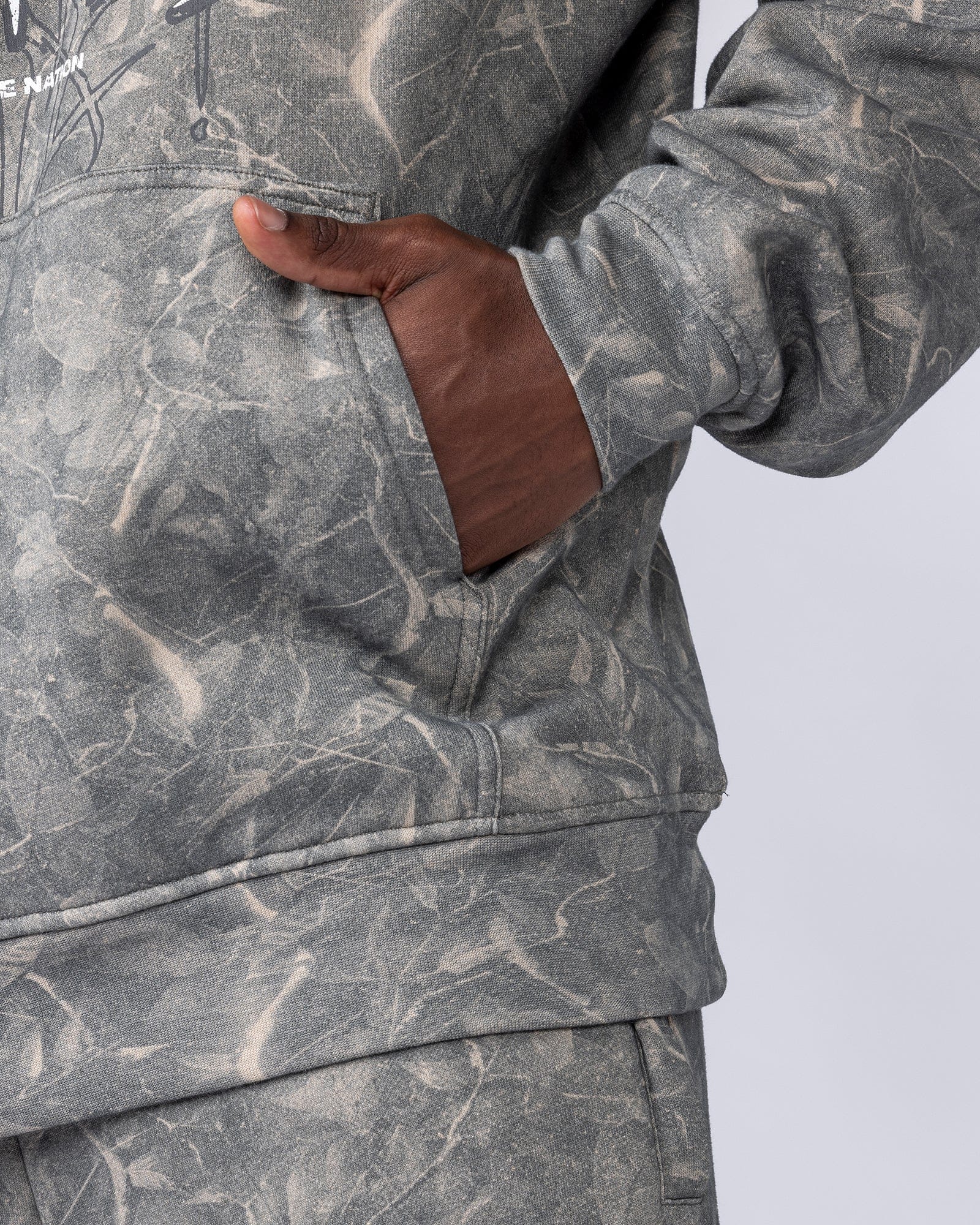 Muscle Nation Jumpers & Hoodies Gothic Oversized Hoodie - Washed Tree Camo