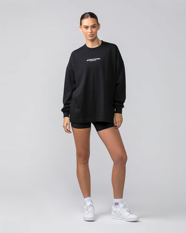 Muscle Nation Jumpers Weekend Oversized Pullover - Black (Copy)