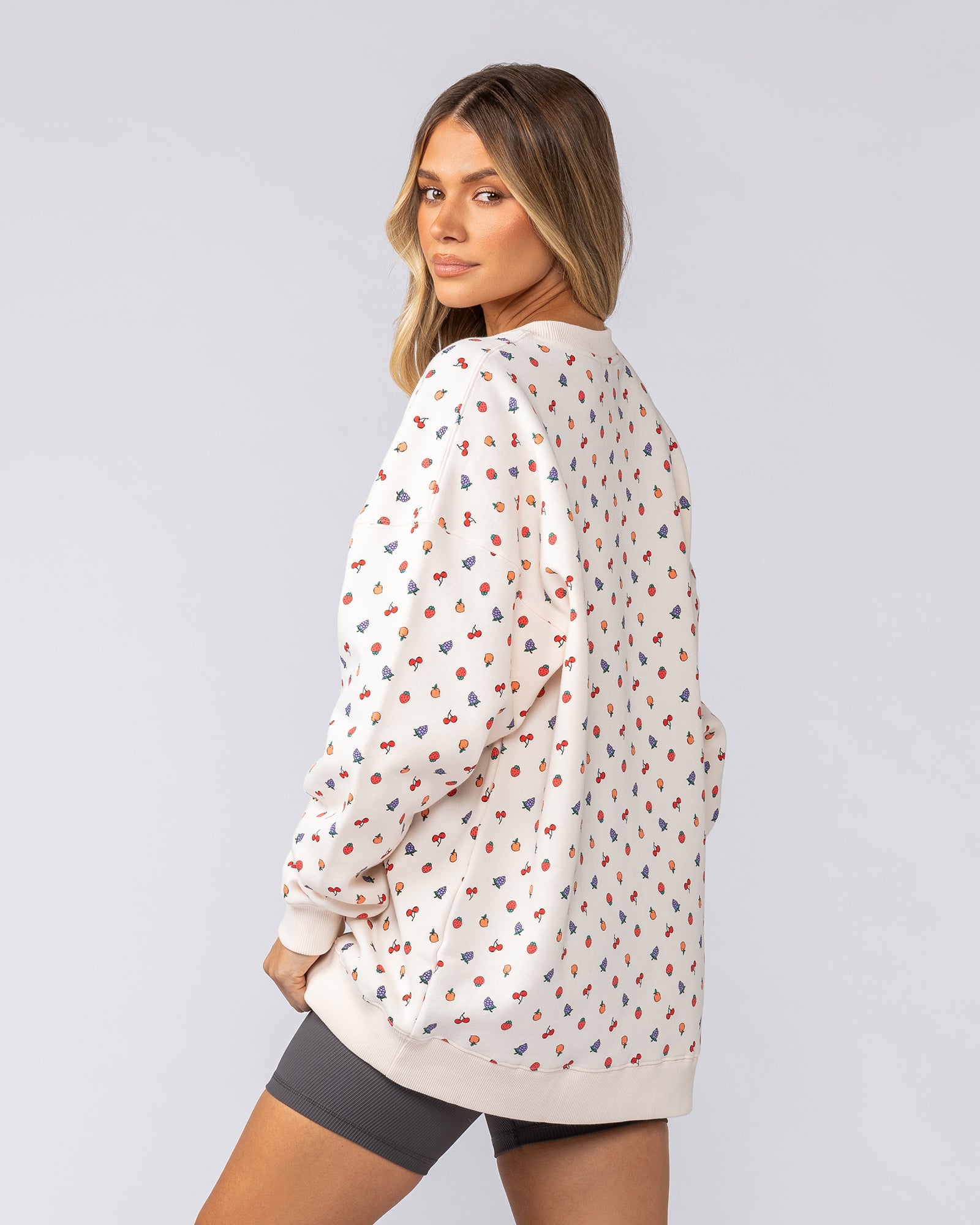 Muscle Nation Jumpers Smoothie Oversized Pullover - Smoothie Print