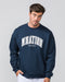 Muscle Nation Jumpers Varsity Crew Pullover - Navy
