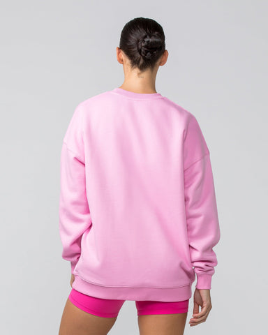 Muscle Nation Jumpers Weekend Oversized Pullover - Pink Frosting