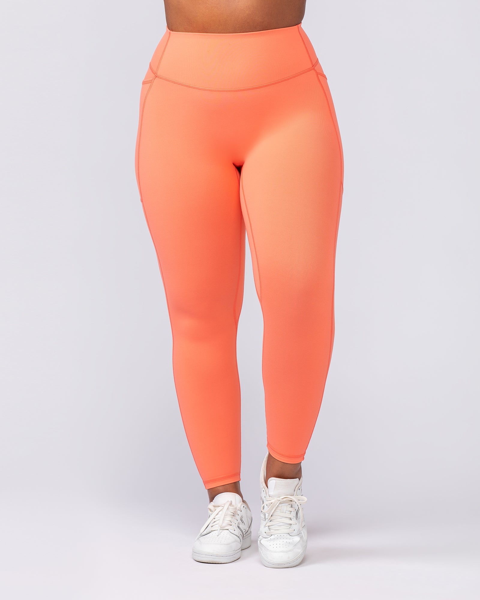 Muscle Nation Leggings Agility Pocket Ankle Length Leggings - Hot Coral