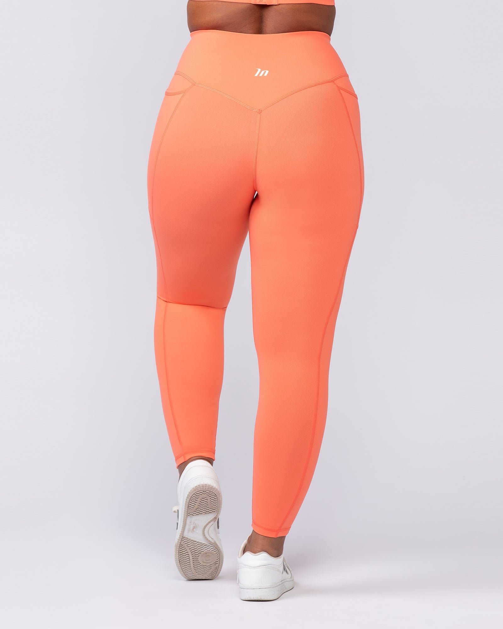 Muscle Nation Leggings Agility Pocket Ankle Length Leggings - Hot Coral