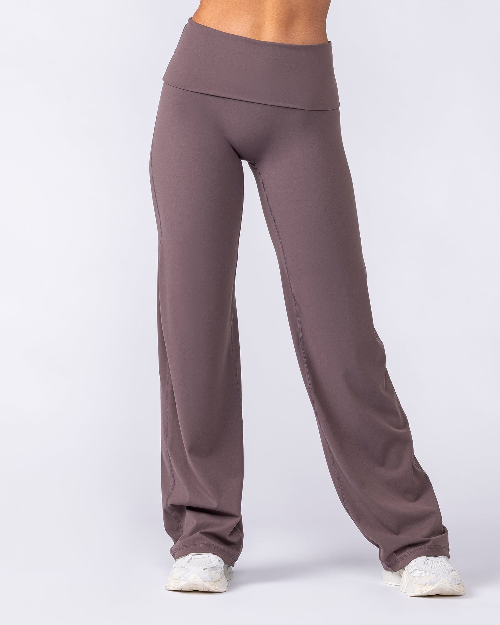 Muscle Nation Leggings Aura Fold Over Straight Leg Leggings Regular - Umber