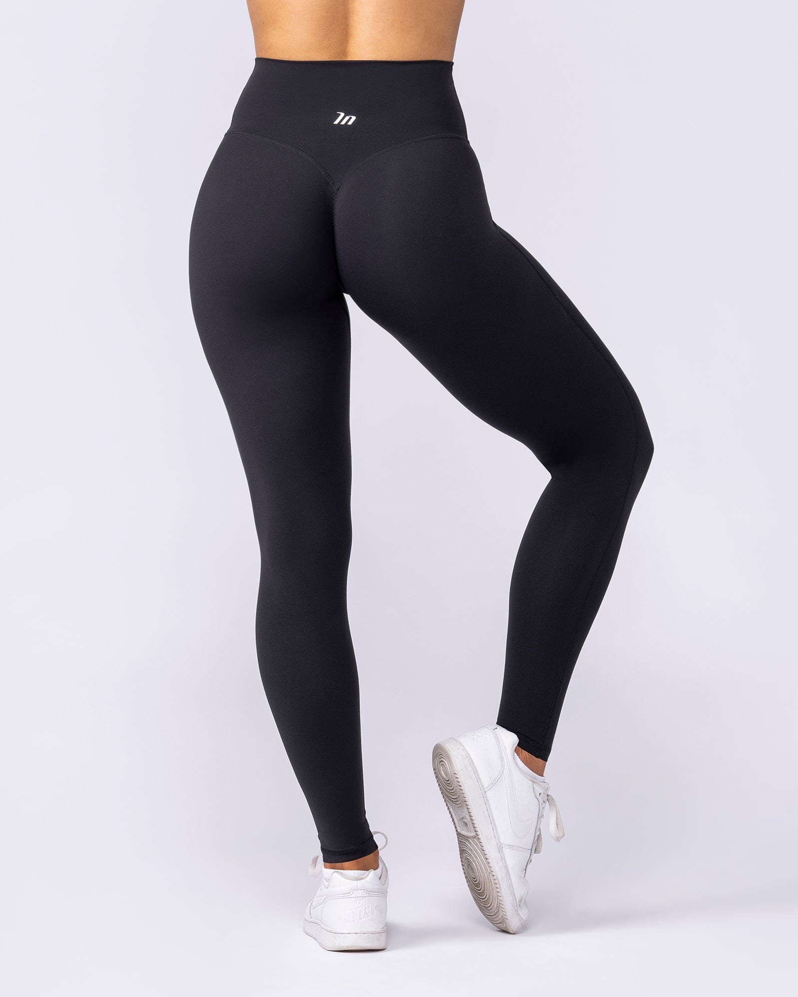 Muscle Nation Leggings Aura Peachy High Invisible Scrunch Full Length Leggings - Black