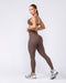 Muscle Nation Leggings Aura Peachy Invisible Scrunch Ankle Leggings - Chestnut