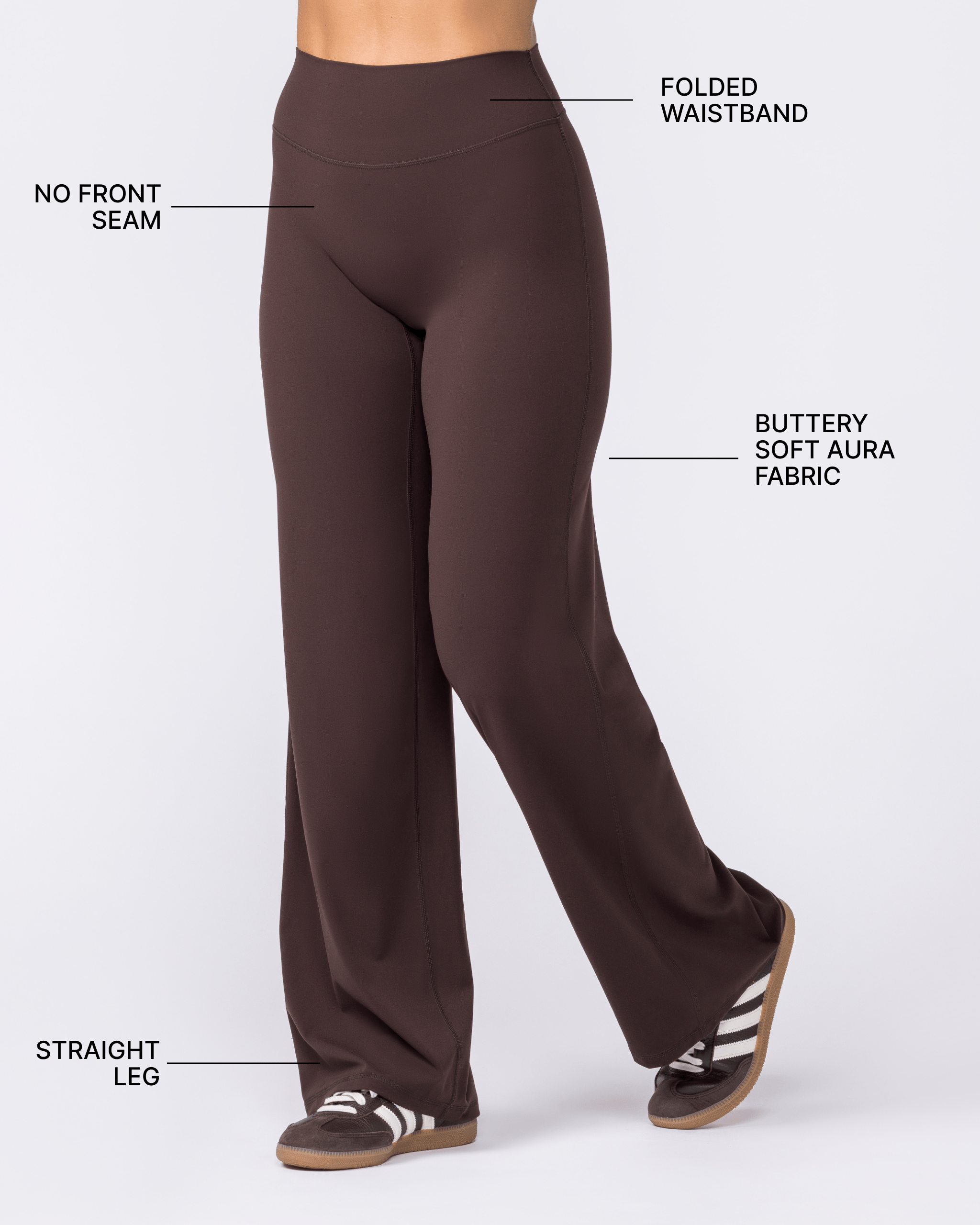 Muscle Nation Leggings Aura Straight Leg Leggings - Cocoa