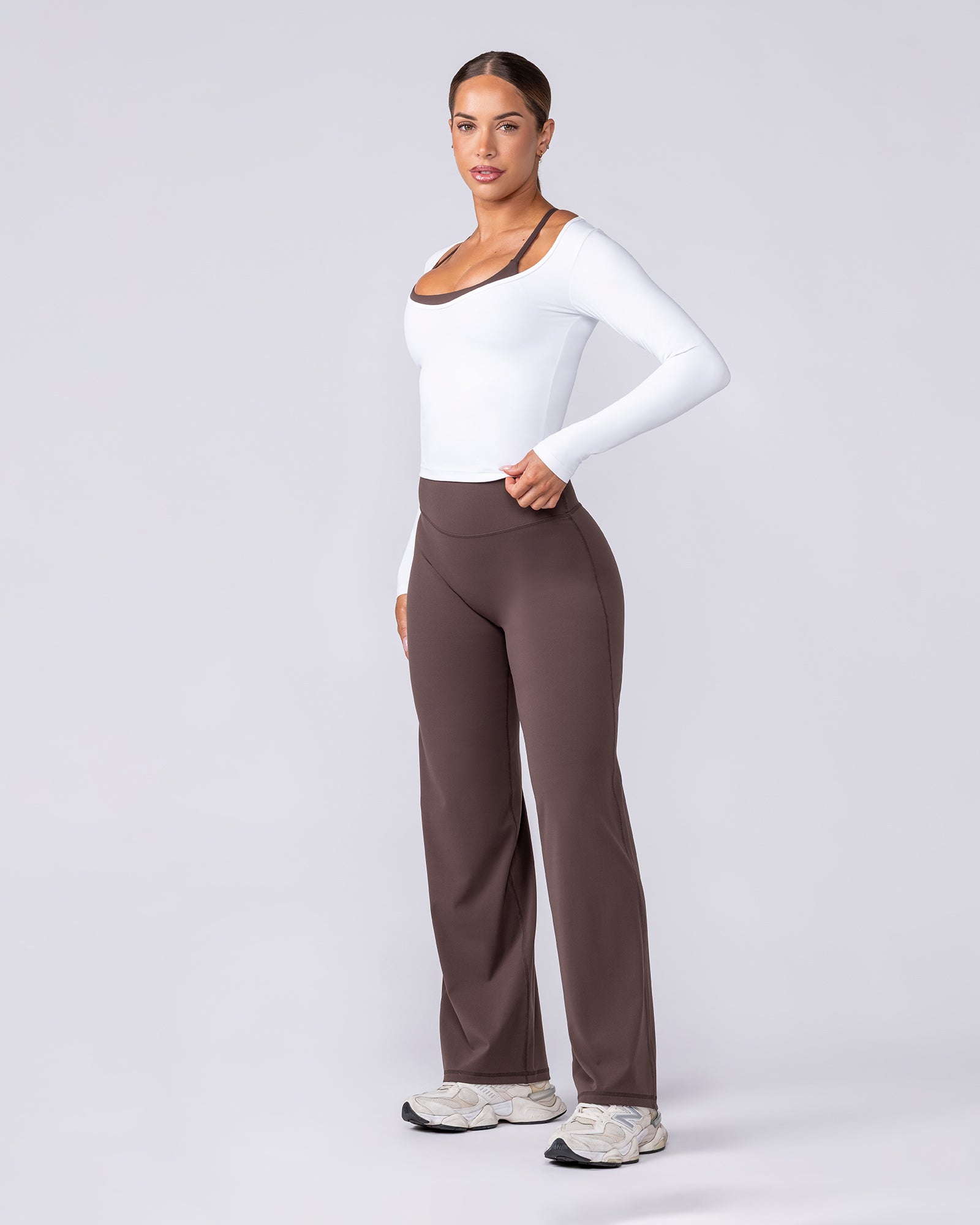 Muscle Nation Leggings Aura Straight Leg Leggings Short - Cola