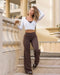 Muscle Nation Leggings Aura Straight Leg Leggings Short - Cola
