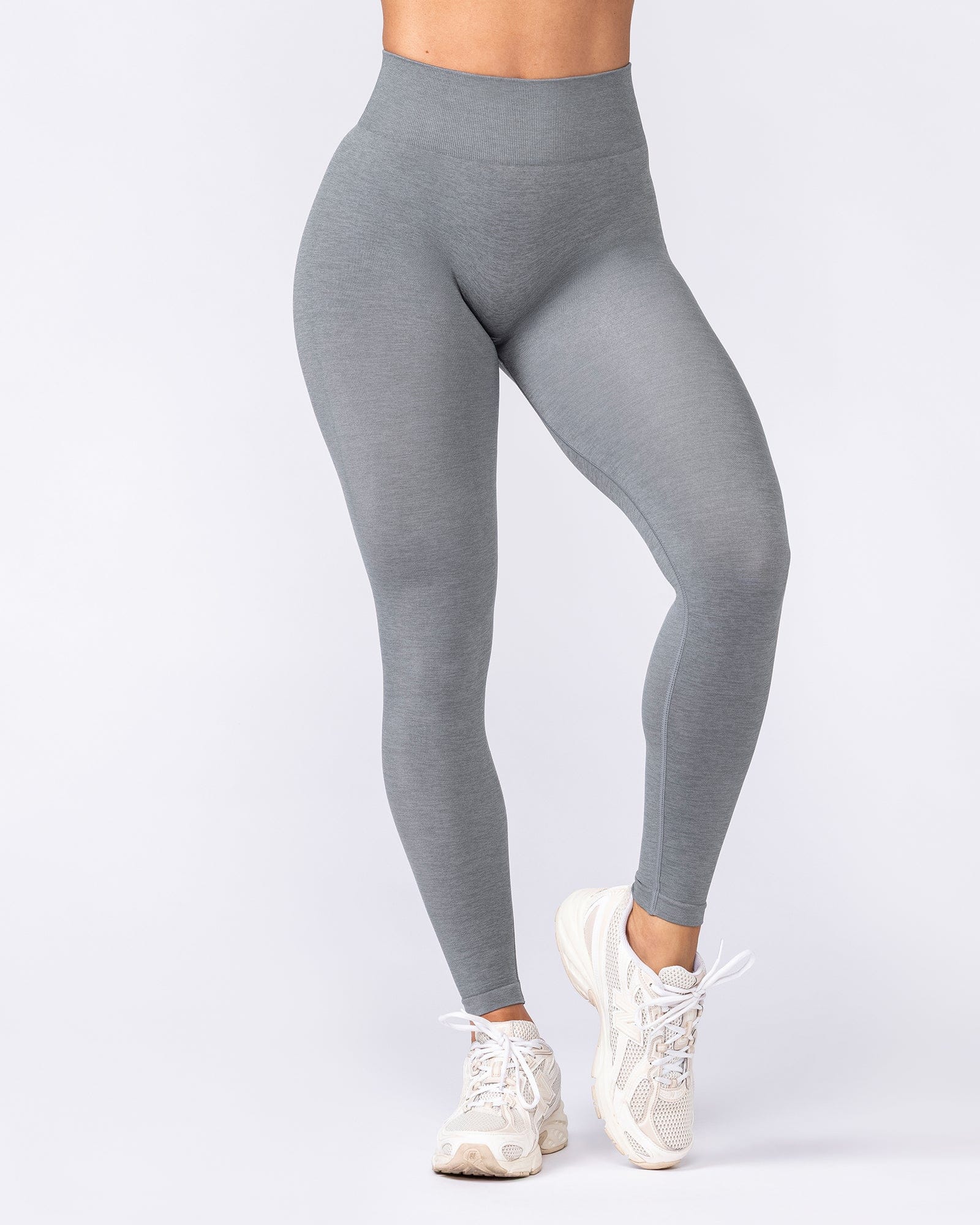 Muscle Nation Leggings Bare Seamless Ankle Length Leggings - Alloy Marl