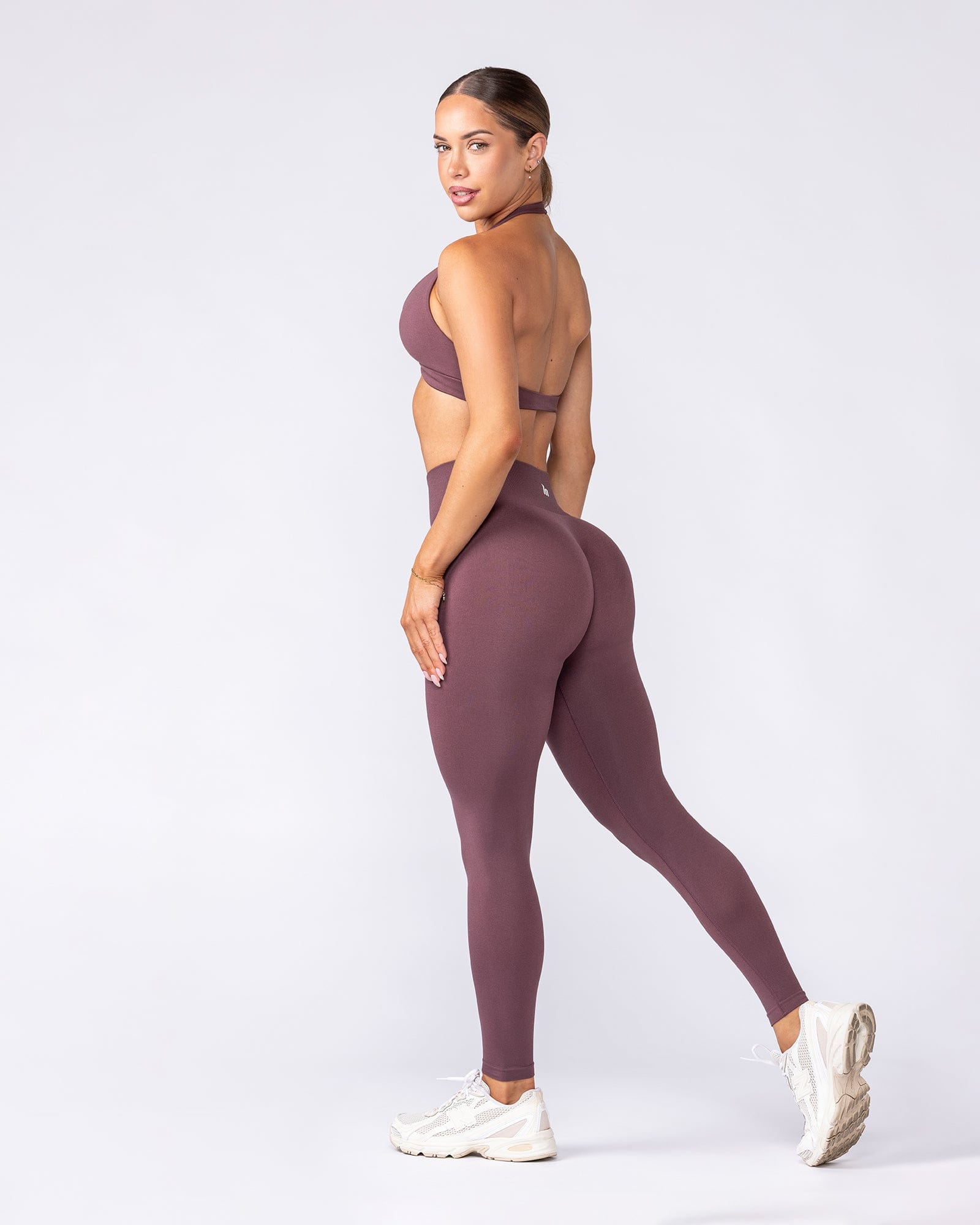 Muscle Nation Leggings Bare Seamless Ankle Length Leggings - Rocky Road Marl