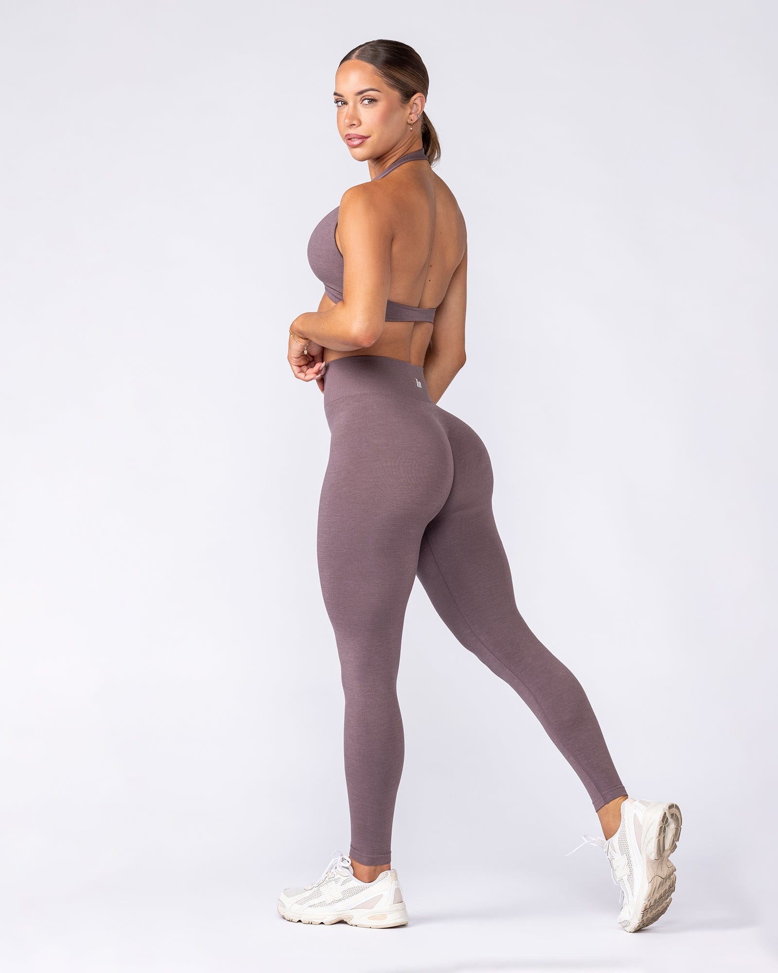 Muscle Nation Leggings Bare Seamless Ankle Length Leggings - Umber Marl