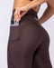 Muscle Nation Leggings Booty Shaper Pocket Ankle Length Leggings - Cocoa