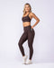 Muscle Nation Leggings Booty Shaper Pocket Ankle Length Leggings - Cocoa
