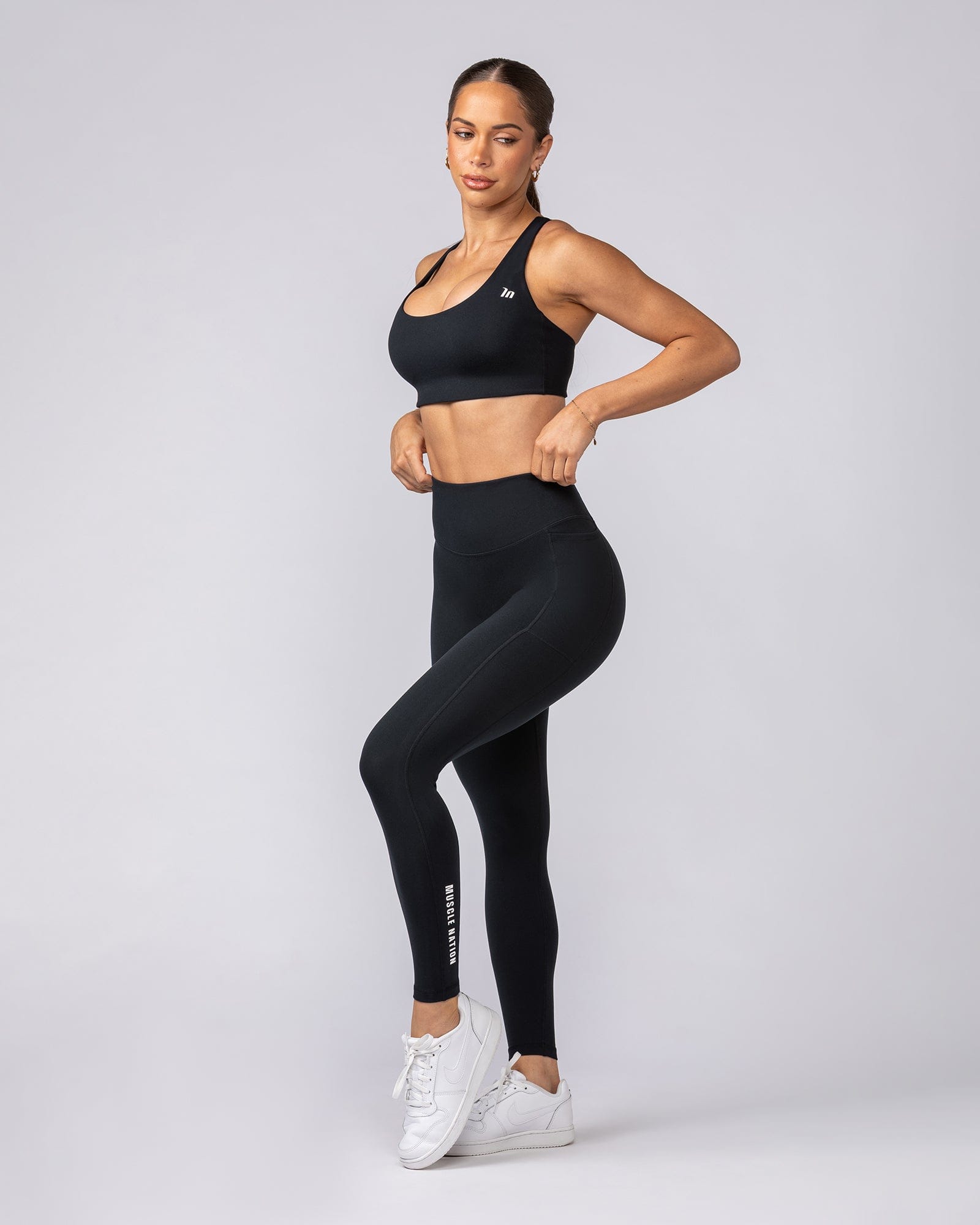 Muscle Nation Leggings Everyday Pocket Ankle Length Leggings - Black