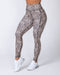 Muscle Nation Leggings Full Length Pocket Leggings - Yellow Leopard