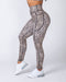 Muscle Nation Leggings Full Length Pocket Leggings - Yellow Leopard