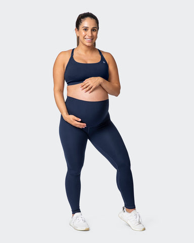 Muscle Nation Leggings Maternity Everyday Leggings - Navy